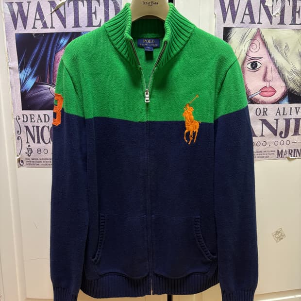 폴로 빅포니 니트 집업 S