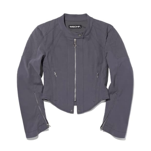 미스치프 바이커자켓 COTTON BIKER JACKET 퍼플그레이