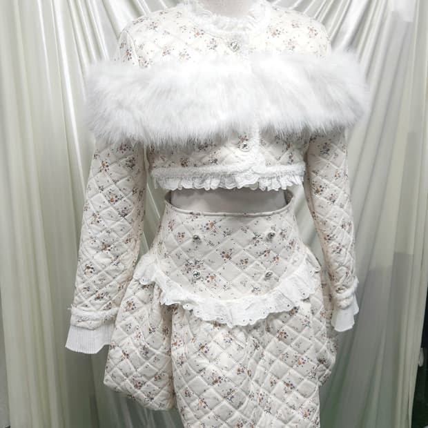 “아이보리 퀼팅 셋업🤍 퍼트리밍 러블리 투피스(존예핏)”