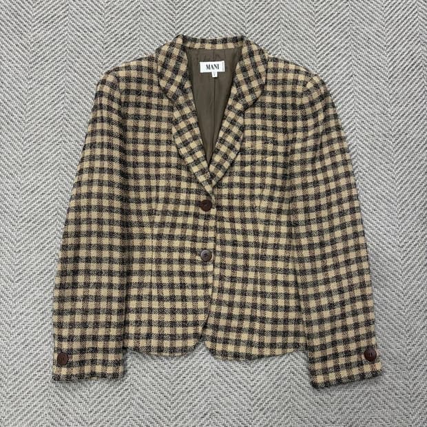 마니 체크 블레이저 v2672