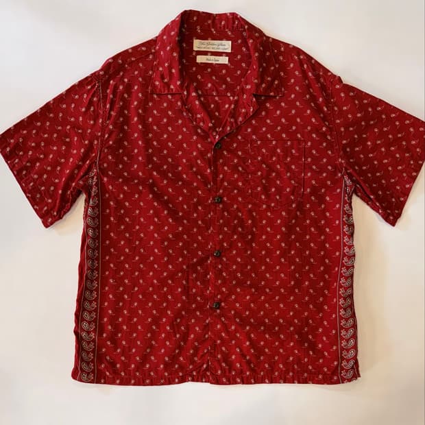 REMI RELIEF Paisley Open Collar shirt