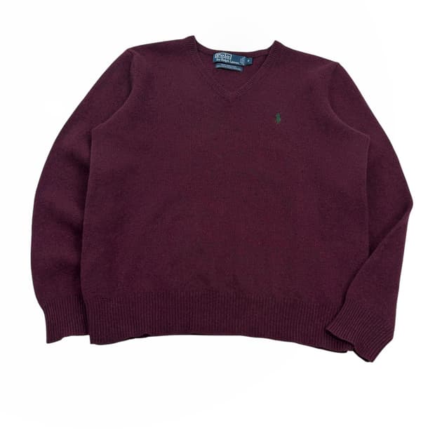폴로랄프로렌 램스울 브이넥 니트