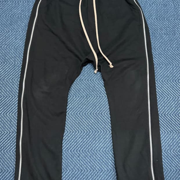 드로스트링 사이드 지퍼 배기팬츠 