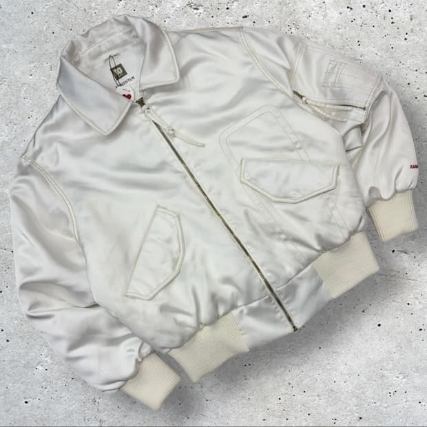 [XL] 탑텐 x 강혁 화이트 봄버 자켓 D176