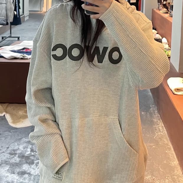오더블유오씨 와플 조직 후드 H57