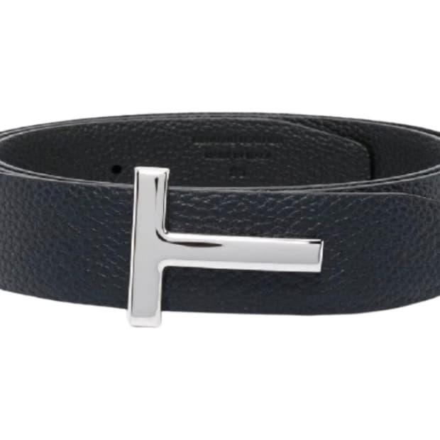 톰포드 벨트 레더 리버시블 다크 네이비 블랙 95사이즈 TB224 LCL