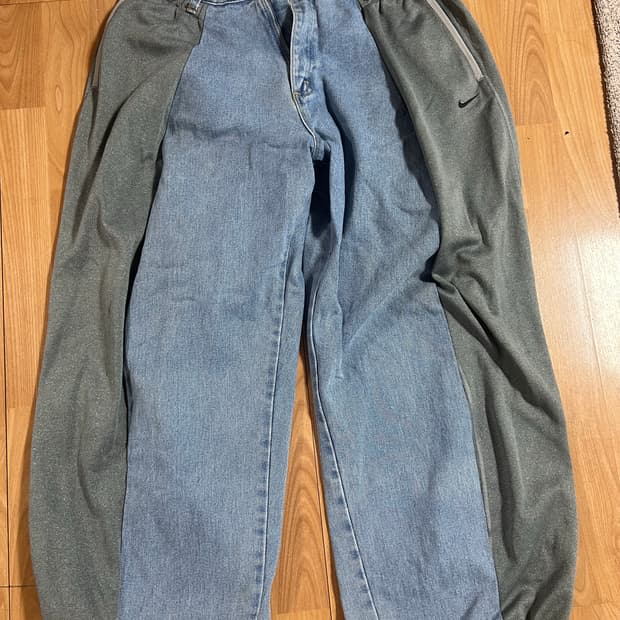나이키 데님 커스텀 팬츠