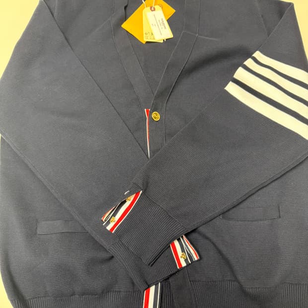 톰브라운 24fw 밀라노스티치 가디건 네이비 5