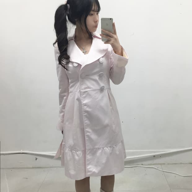 [PINKY GIRLS] 로걀 핑크 트렌치코트