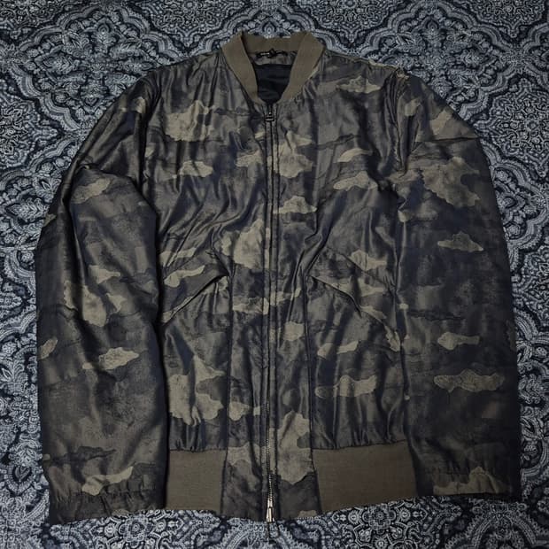 Helmut Lang 자카드 카모 봄버 xl(실 100-105)