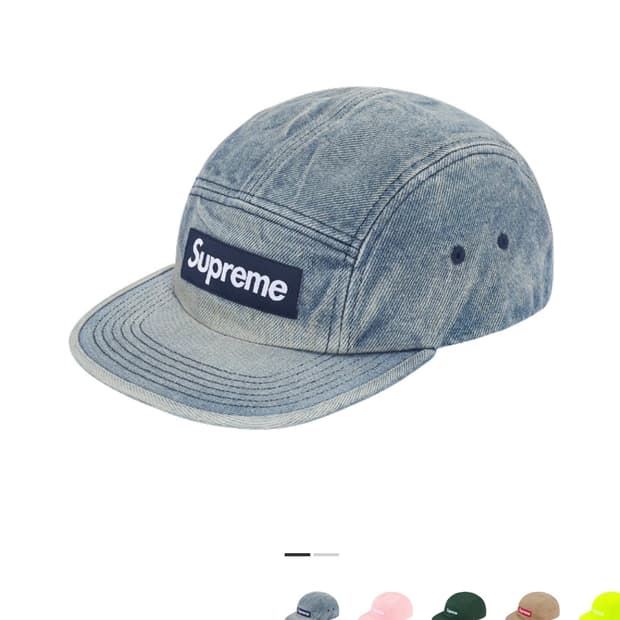 슈프림 워시드 치노 트윌 캠프캡 데님 25FW