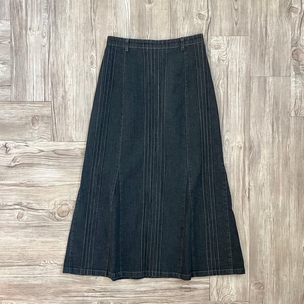 Les Halles Village 스티치 데님 스커트 