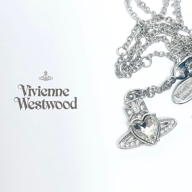비비안웨스트우드 아카이브 아리엘라 하트 orb 팬던트 목걸이