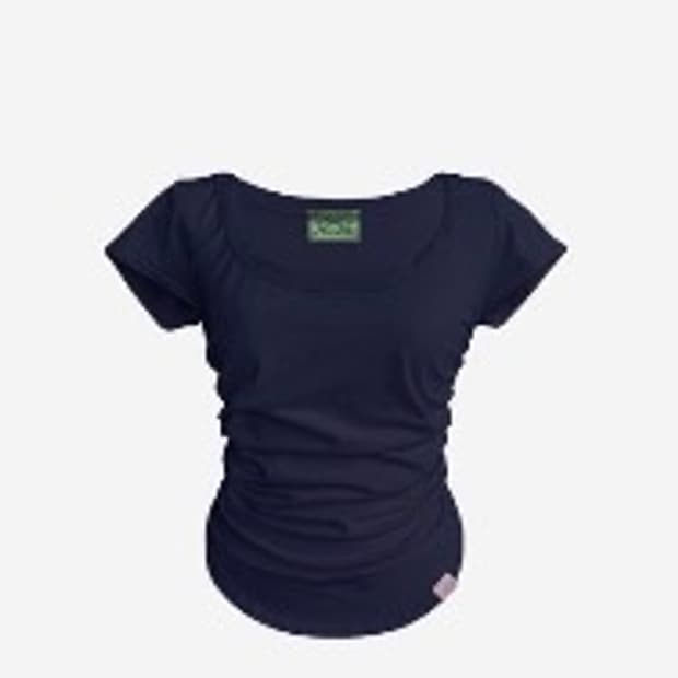 플리즈노팔로우 뉴 모모 셔링 숏 탑 네이비