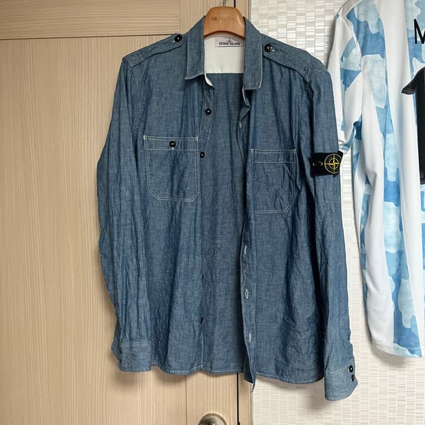 [2XL]스톤아일랜드 청셔츠