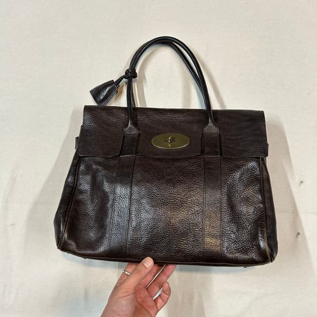 멀버리 Mulberry 베이스워터 다크브라운 토트백 숄더백 정품