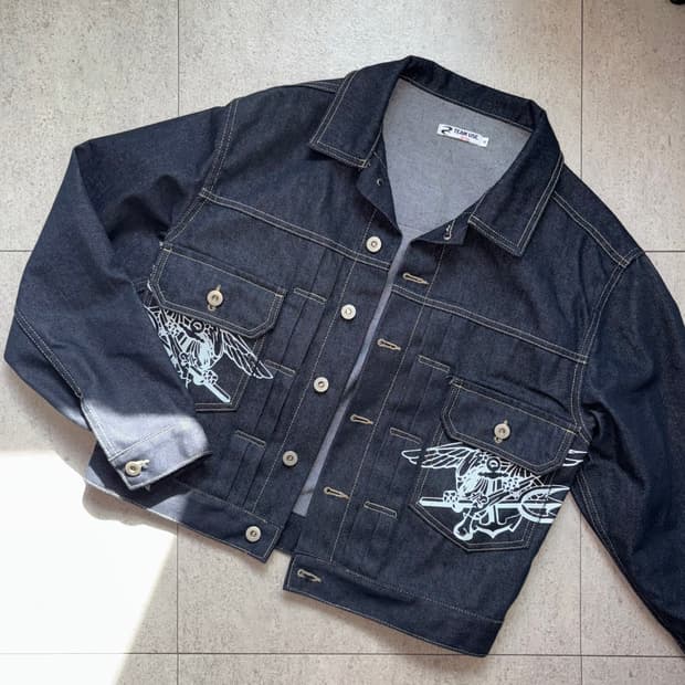 왓츠더유즈 네이비실 데님 자켓 M