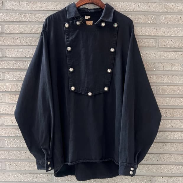 [L]90's Made in USA 블랙 웨스턴 셔츠