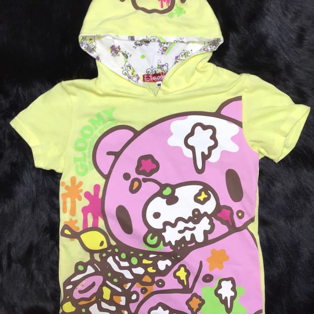 GLOOMYBEAR 글루미베어 쿠마미미 반팔 후드티