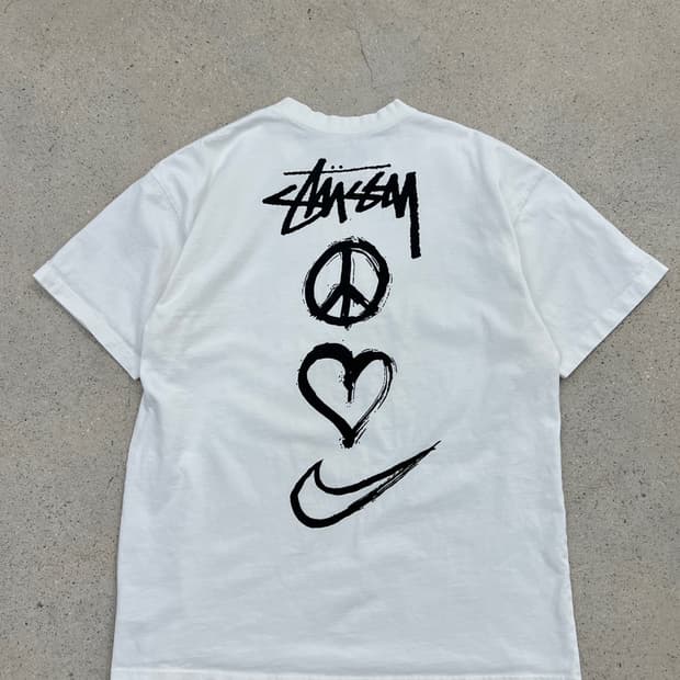 나이키 X 스투시 NRG RA 화이트 반팔 티셔츠