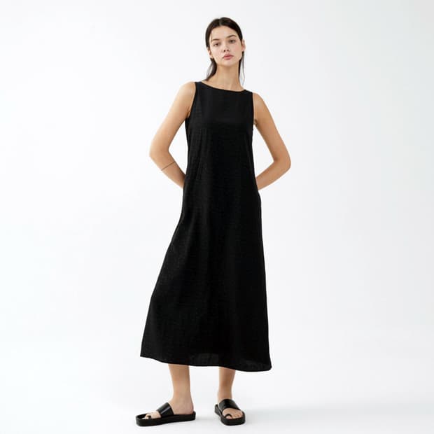 유에르(YUERE) 슬리브리스 롱 원피스 55 새상품