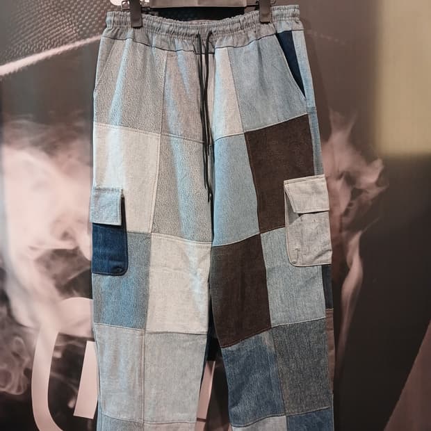패치워크 데님 팬츠
