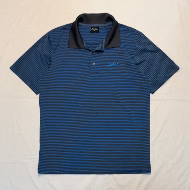 타이틀리스트 일본판 스트라이프 카라티 블루