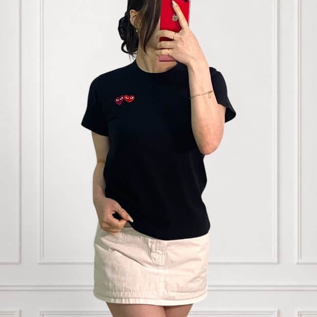 꼼데가르송 더블 와펜 라운드티