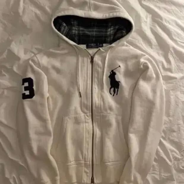 구함)빅포니 흰색 체크 후드집업 구해요!!!