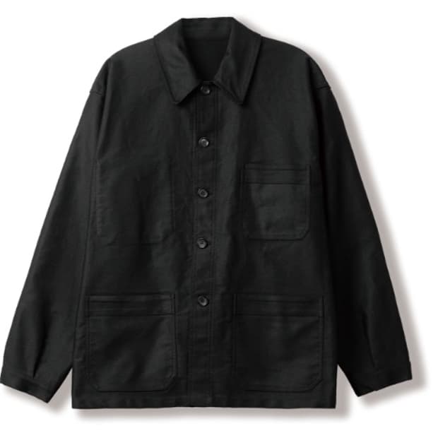 SEW 스테디에브리웨어 - 몰스킨 프렌치 워크 자켓 (블랙)