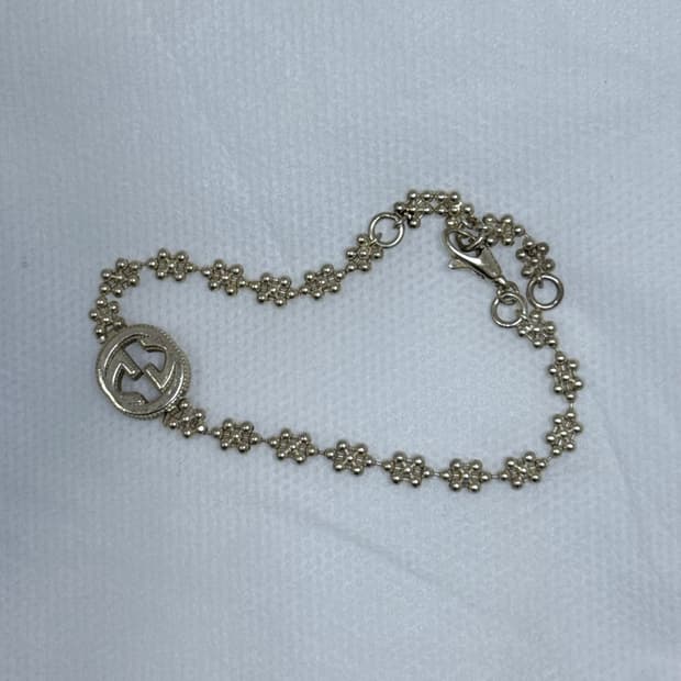 구찌인터로킹 실버팔찌