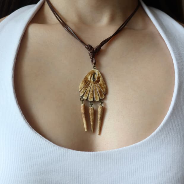 bone drop necklace