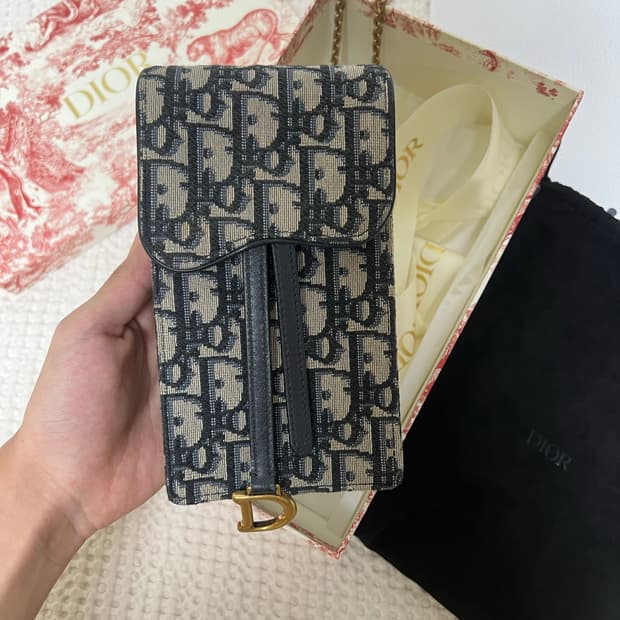 (정품) 디올 오블리크 새들 버티컬백