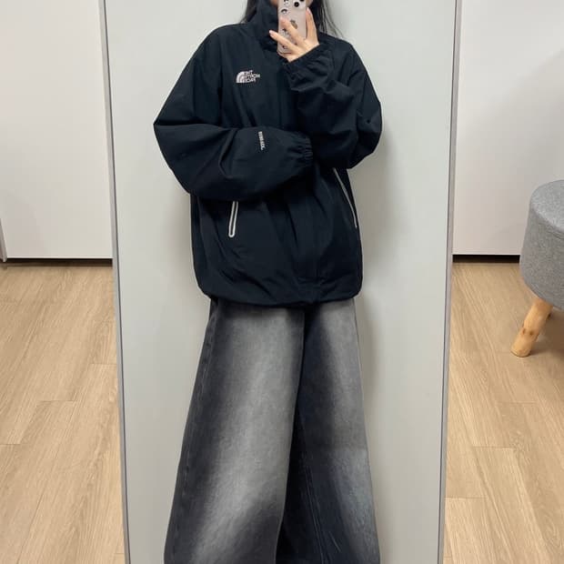 노스페이스 고어텍스 리플렉티브 마운틴 블랙 바람막이 자켓