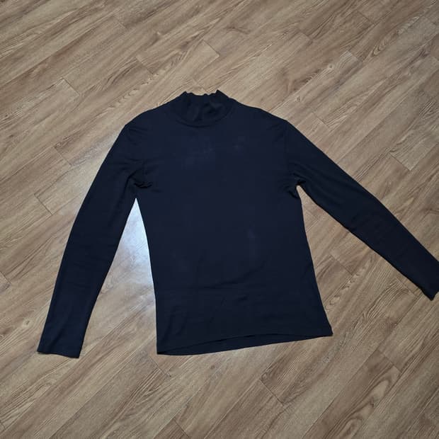 르메르(LEMAIRE) 블랙 터틀넥 코튼 니트 L