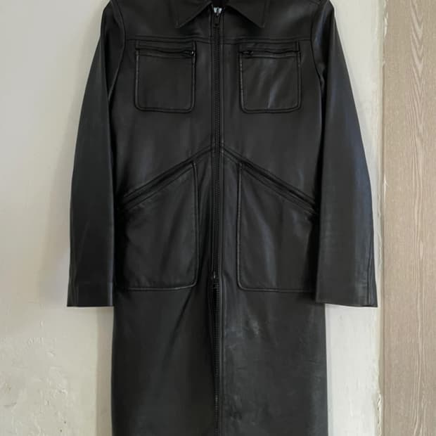 DKNY 양가죽 집업 코트