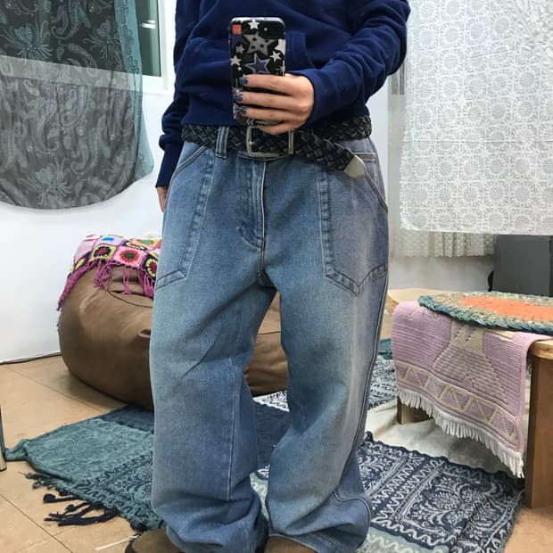 캘빈클라인 퍼티그 연청 데님팬츠