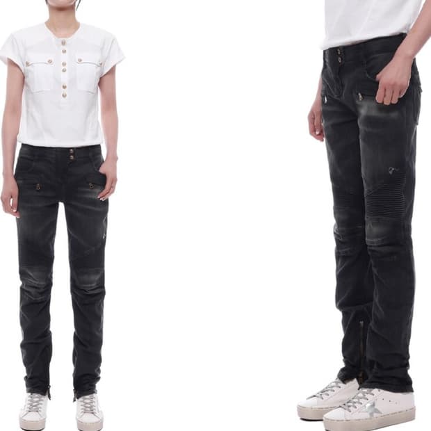 발망 여성 슬림 워싱 바이커진(34사이즈)국내44사이즈