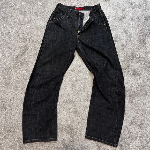 에드윈 E-FUNCTION 엔지니어드 흑청 데님 팬츠(30)