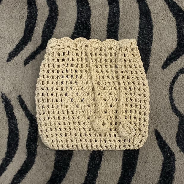 빈티지 뜨개 파우치 베이지 #csz2128