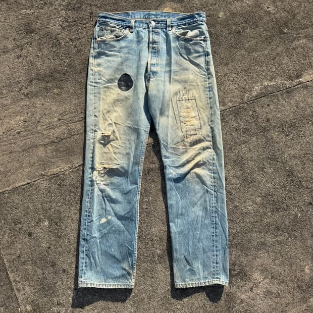 [34] 90s 리바이스 501 커스텀 데님 팬츠