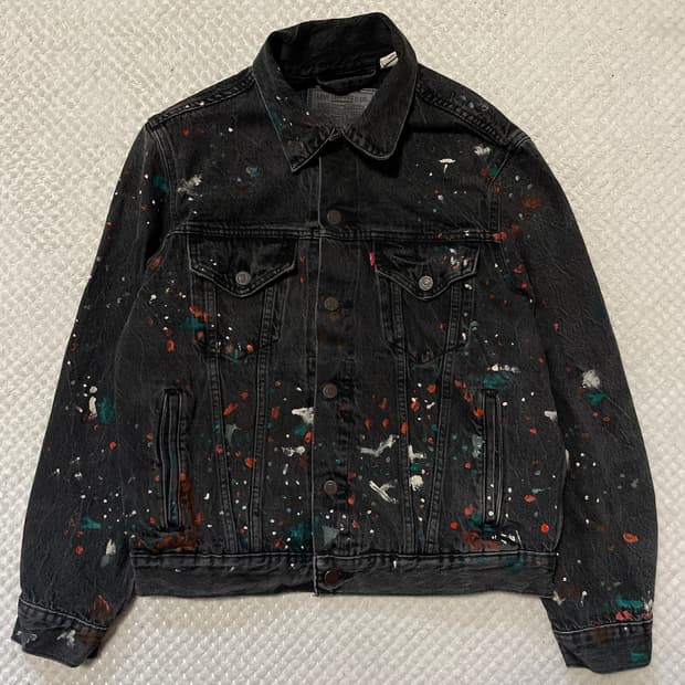 END X 리바이스 콜라보 페인티드 컬렉션 타입3 데님 트러커 청자켓