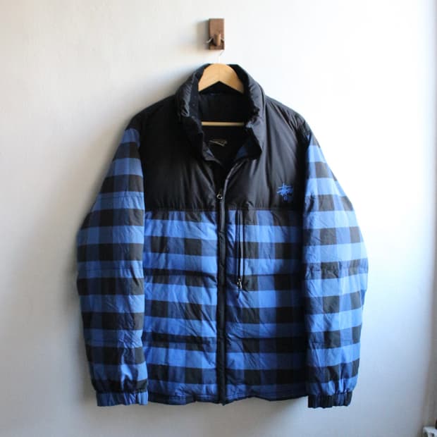 00s 스투시 체커 다운 패딩