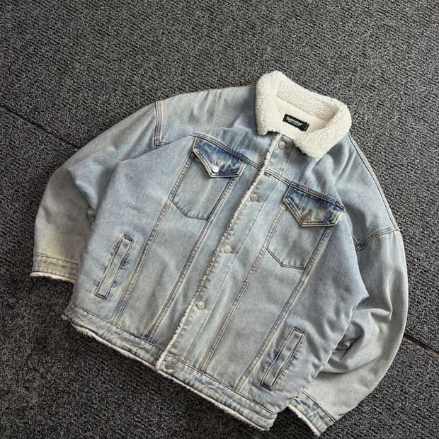 세인트 페인 보아 데님 쉐르파 자켓 2672