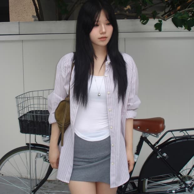 아워캐비넷 mix stripe shirts