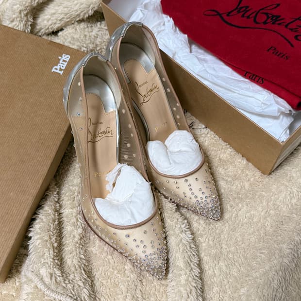 크리스찬 루부탱 스와로브스키 펌프스