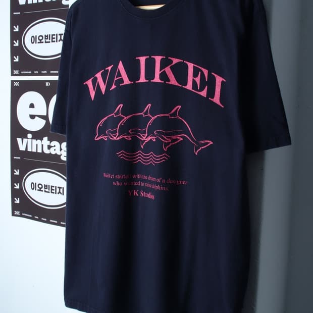 (L-XL) 와이케이 반팔 티셔츠 작은사용감 돌고래 네이비-H34951