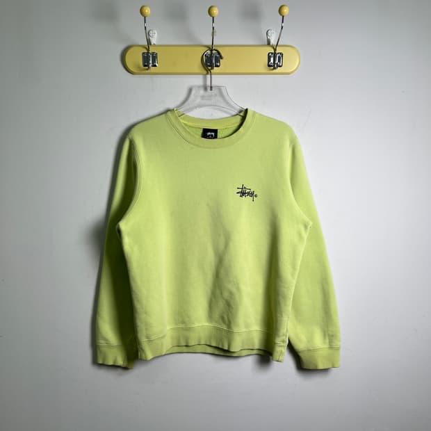 Stussy 스투시 베이직 스투시 크루넥 맨투맨 M