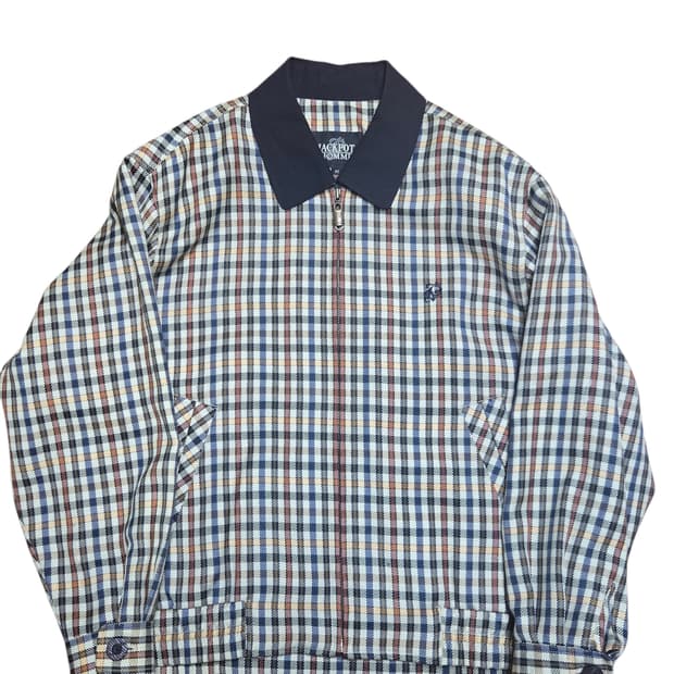jackpot homme 체크무늬 크롭 자켓