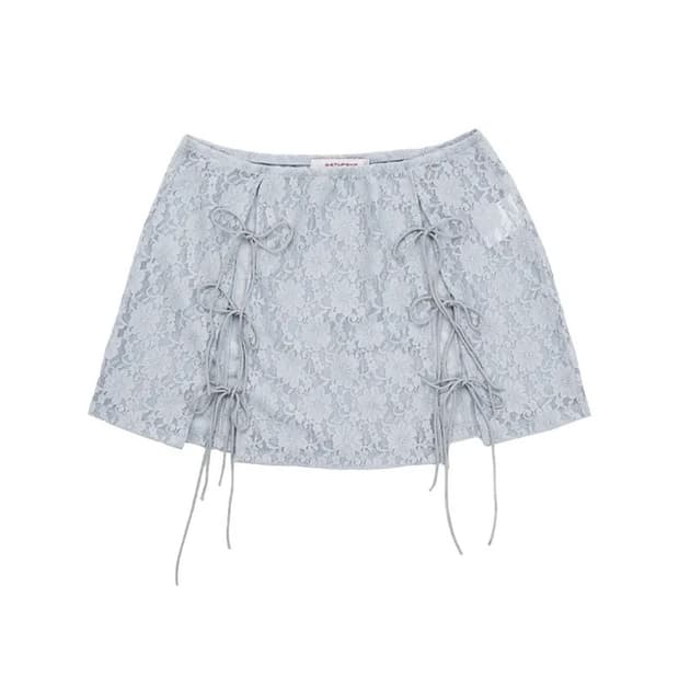 Setupexe LACE LAYERED SKIRT / white